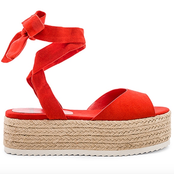 red platform espadrilles